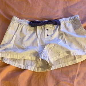 Anchor sailor pajama booty shorts